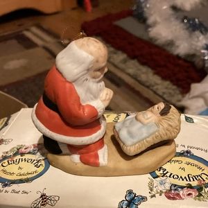 Vintage Christmas Decor: Santa Claus and Baby Jesus